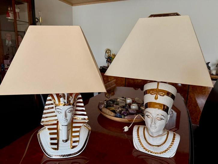 Lampadaire Nefertiti & Toetanchamon, Maison & Meubles, Lampes | Lampes de table, Utilisé, Enlèvement