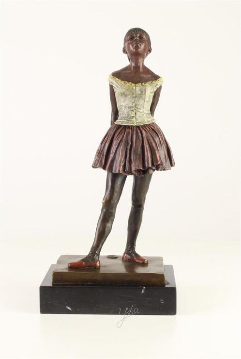 Een bronzen sculptuur van een danseresje , danseres, Antiek en Kunst, Kunst | Beelden en Houtsnijwerken, Ophalen of Verzenden