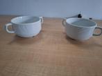 2 soepkoppen, Ophalen of Verzenden, Zo goed als nieuw, Bord(en)