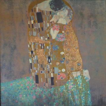 GUSTAV KLIMT / DER KUSS / KLEUROFFSET PANEEL / 83x82cm / KAD disponible aux enchères