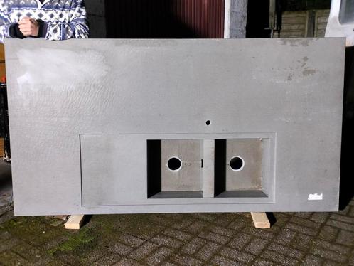 Keukenblad in arduin en 2 spoelbakken tevens in arduin, Huis en Inrichting, Keuken | Keukenelementen, Zo goed als nieuw, Ophalen
