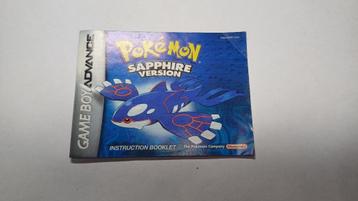 [GBA] Pokémon Sapphire Instruction Booklet beschikbaar voor biedingen