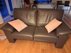 Lederen 2-zit zetel, Huis en Inrichting, Zetels | Zetels, Ophalen, Gebruikt, 150 tot 200 cm, Tweepersoons