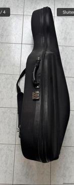 4/4 zwarte lichtgewicht cellokoffer, Muziek en Instrumenten, Behuizingen en Koffers, Ophalen, Gebruikt, Cello