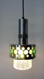Vintage hanglamp Space Age chroom groen, Ophalen of Verzenden, Gebruikt