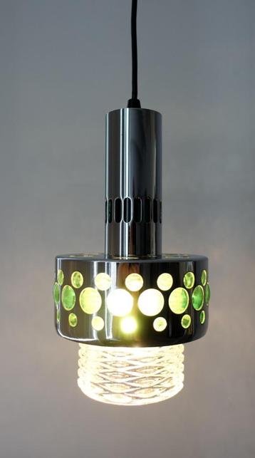 Vintage hanglamp Space Age chroom groen beschikbaar voor biedingen