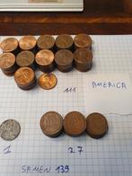 139 munten van one cent  van Amerika zie foto's en beschrijv, Timbres & Monnaies, Monnaies | Amérique, Enlèvement ou Envoi