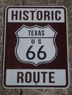 Historic route 66 Texas USA road street sign decoratie bord, Ophalen of Verzenden, Gebruikt, Reclamebord