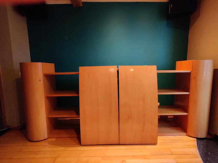 Wandmeubel met televisiekast, Huis en Inrichting, Kasten |Televisiemeubels, Gebruikt, 100 tot 150 cm, Minder dan 50 cm, 25 tot 50 cm