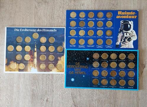 3x Shell ruimtevaart munten penningen compleet NL - BE - DU, Verzamelen, Complete verzamelingen en Collecties, Ophalen of Verzenden