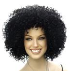 Zwart krullend afro kroes haar kort model, Verzenden, Nieuw, Pruik of Haarverlenging