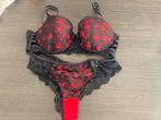 NIEUWE lingerie set – rood/zwart kant – bh + slip, Kleding | Dames, Ondergoed en Lingerie, Ophalen of Verzenden, Rood, BH