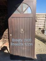 Voordeur in meranti & dubbelglas met deurkader, Ophalen, Gebruikt