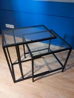 2 bijzettafels, Ophalen, Zo goed als nieuw, Glas