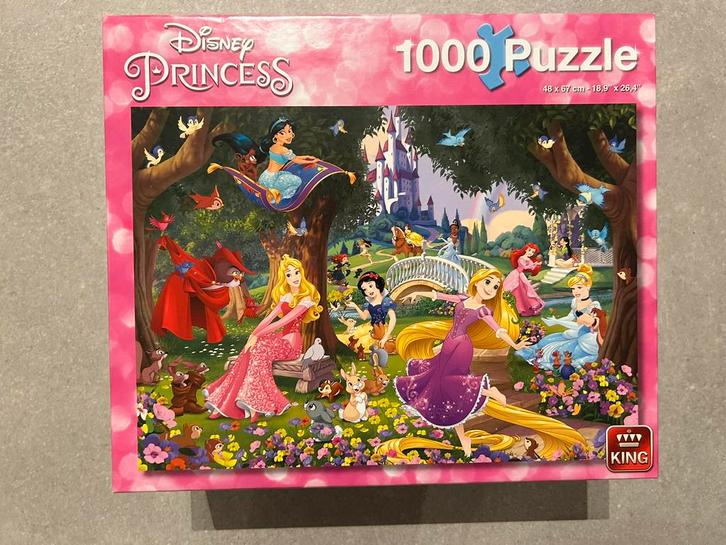 King - Disney Princess - 1000st, Hobby en Vrije tijd, Denksport en Puzzels, Nieuw, Legpuzzel, 500 t/m 1500 stukjes, Ophalen of Verzenden