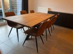 Eettafel met stoelen, 200 cm of meer, 50 tot 100 cm, Teakhout, Zo goed als nieuw
