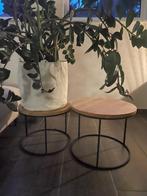 Salontafels 2 stuks massief eik, Huis en Inrichting, Ophalen, Minder dan 50 cm, Zo goed als nieuw, Minder dan 50 cm