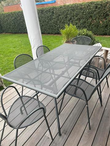EMU tuinset anthracite tafel + 6 stoelen perfecte staat! beschikbaar voor biedingen