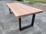 Boomstamtafel voor buiten hardhouten buitentafel Mahonie Sap, Tuin en Terras, Tuintafels, Nieuw, Rechthoekig, Hout, Ophalen