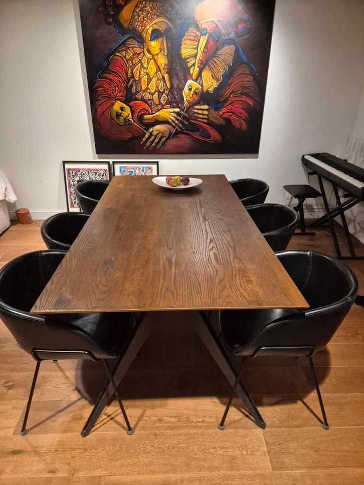Mooi tafel met 6 stoelen., Huis en Inrichting, Tafels | Eettafels, Zo goed als nieuw, Ophalen