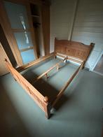 Houten bedframe 140x200, Huis en Inrichting, Ophalen, Gebruikt, Bruin, 140 cm