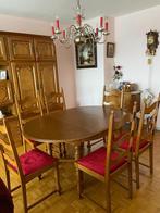 eiken tafel met 6 stoelen, Antiek en Kunst, Ophalen