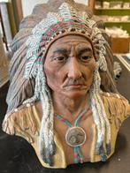 Handgeschilderde indianen, keramiek., Antiek en Kunst, Kunst | Beelden en Houtsnijwerken, Ophalen