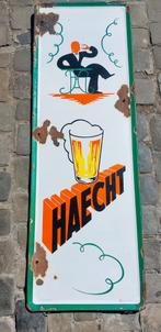 1948 Emaillerie Belge Haecht pils emaille bord, Ophalen of Verzenden, Zo goed als nieuw