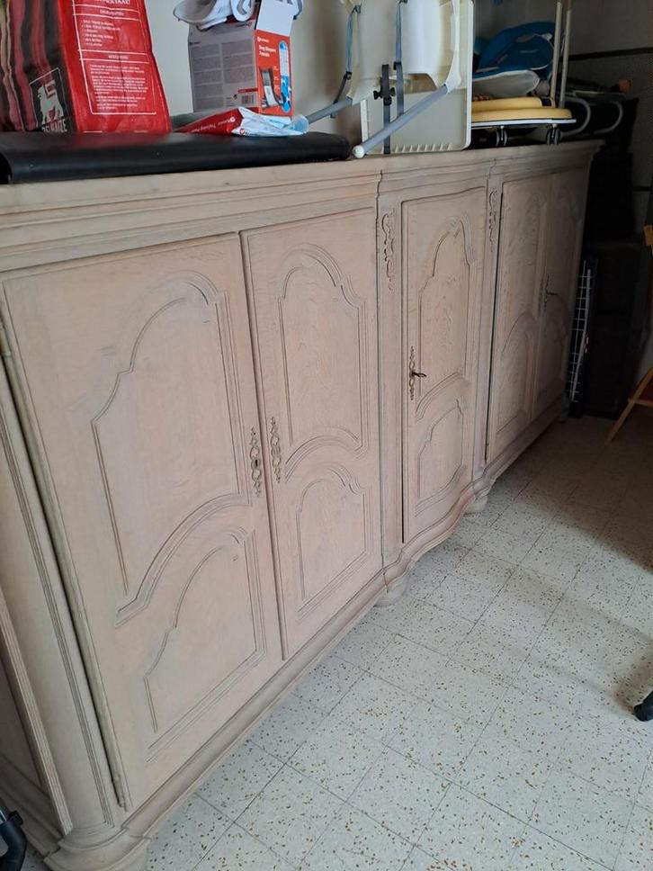 Eiken gezandstraalde en behandelde dressoir, Huis en Inrichting, Kasten | Dressoirs, Zo goed als nieuw, Ophalen