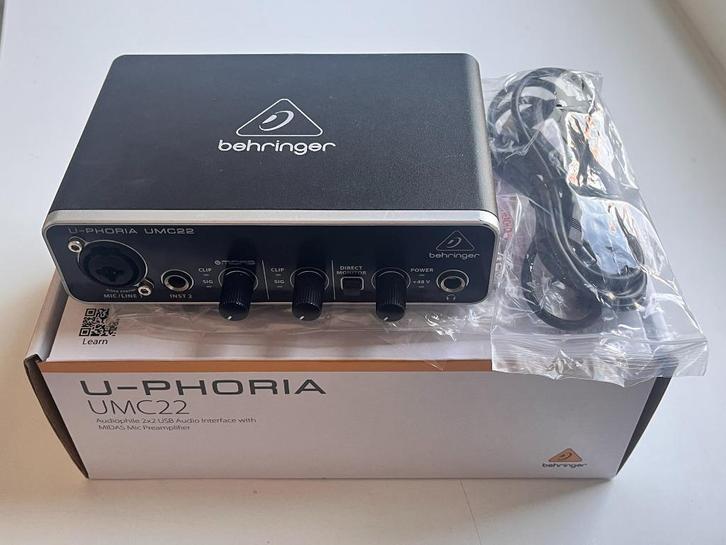 Behringer U-Phoria UMC22 Audio Interface, Audio, Tv en Foto, Professionele apparaten, Nieuw, Audio, Ophalen of Verzenden