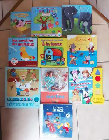 10 livres pour enfants, incluant 2 livres sonores beschikbaar voor biedingen