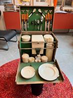 Antieke picknickkoffer, Hobby en Vrije tijd, Ophalen, Gebruikt