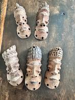 Pende 5 Ikhoko amuletten in hout tribale etnische kunst 1930, Antiek en Kunst, Verzenden