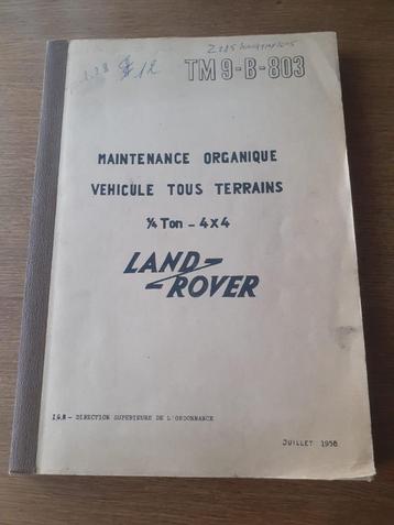 Minerva Jeep (Landrover): Technische handleiding - juli 1958 beschikbaar voor biedingen