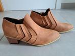 Cognac damesschoenen met hak (nieuw), Ophalen of Verzenden, Nieuw, Bruin, Lage of Enkellaarzen
