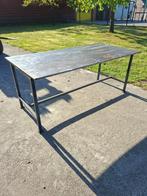 metalen werkbank 2 m op 1 m blad 2 cm, Ophalen, Gebruikt, 170 cm of meer