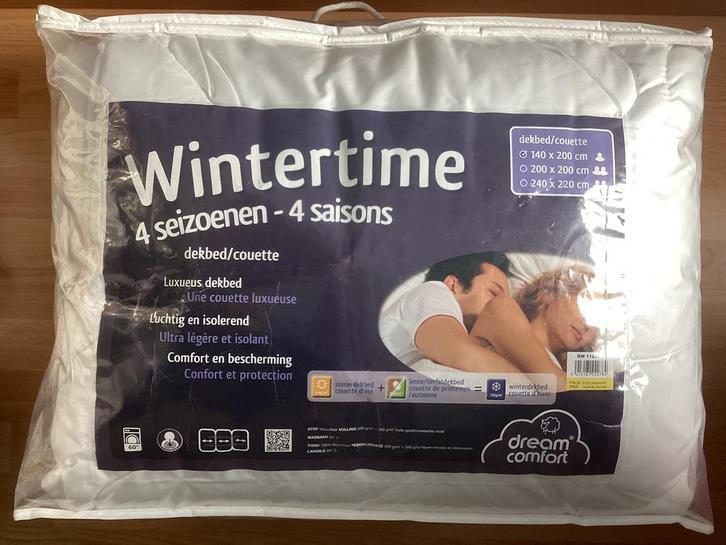 4 seizoenen luxueus dekbed - Nieuw, Huis en Inrichting, Slaapkamer | Beddengoed, Nieuw, Deken of Dekbed, Eenpersoons, Wit, Ophalen of Verzenden