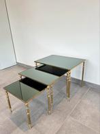 3 fumé spiegelglazen tafels, Maison & Meubles, Tables | Tables d'appoint, Enlèvement, Utilisé