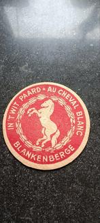 Oud bierviltje in t'wit paard Blankenberge en rex welta  Sca, Verzamelen, Ophalen of Verzenden