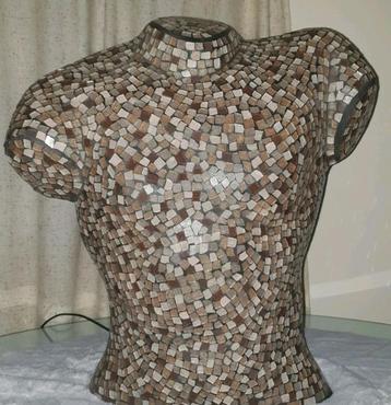 Tiffany lamp mozaïek mannen torso  beschikbaar voor biedingen