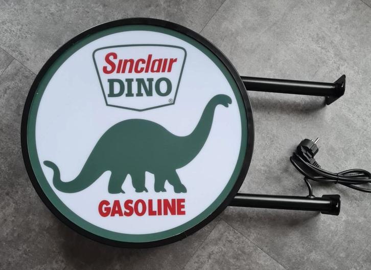 Sinclair dino gasoline dubbelzijdige reclame decoratie lamp, Verzamelen, Merken en Reclamevoorwerpen, Nieuw, Lichtbak of (neon) lamp