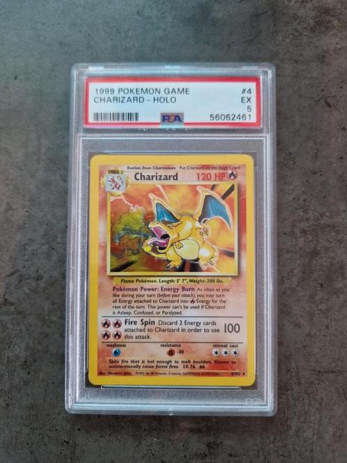 Charizard Base Set PSA 5, Hobby & Loisirs créatifs, Jeux de cartes à collectionner | Pokémon, Comme neuf, Enlèvement ou Envoi