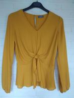 Okergele Peplum bloes met lange mouw, Ophalen, Overige kleuren, Nieuw, Maat 34 (XS) of kleiner