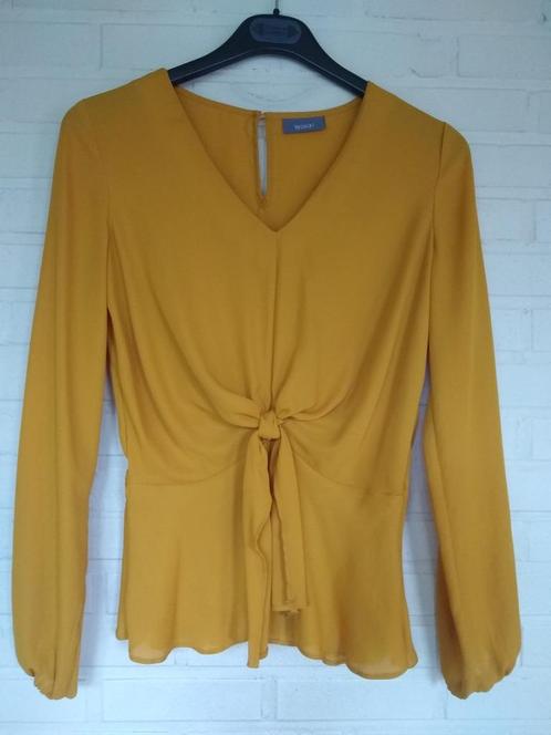 Okergele Peplum bloes met lange mouw, Kleding | Dames, Blouses en Tunieken, Nieuw, Maat 34 (XS) of kleiner, Overige kleuren, Ophalen