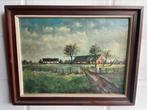 Schilderij oude hoeve, Antiek en Kunst, Kunst | Schilderijen | Klassiek, Ophalen