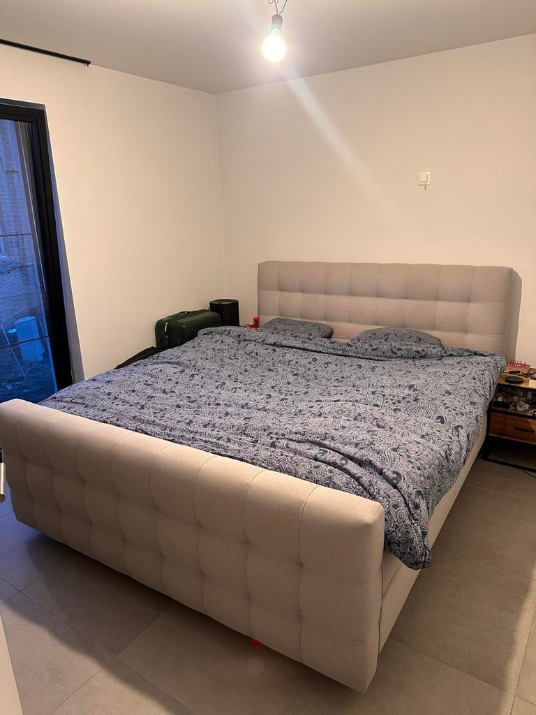 Te Koop boxspring, Crème, Enlèvement, Utilisé, 180 cm