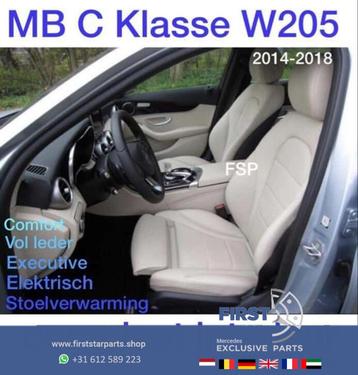 W205 Espresso Beige Interieur VolLeder Mercedes C Klasse 205 beschikbaar voor biedingen