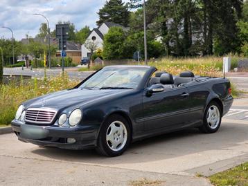 Mercedes clk 230 cabrio, Auto's, Achterwielaandrijving, Zwart, Cabriolet, Blauw