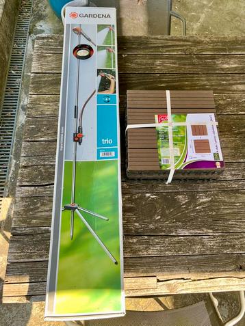 Gardena Tuindouche trio + kunststof tegels *NIEUW* beschikbaar voor biedingen