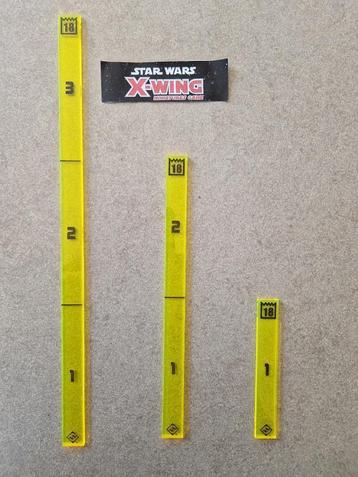 Star Wars X-Wing Template Fire Range Rulers promo goodies  beschikbaar voor biedingen